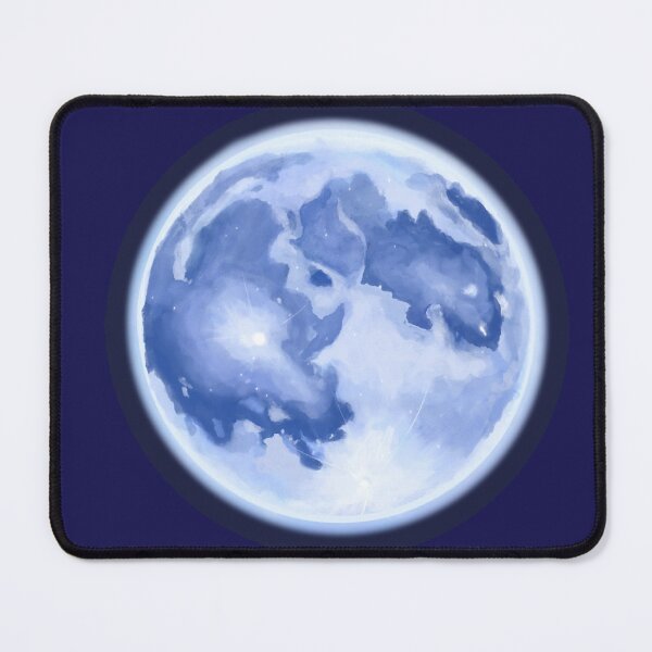 Item preview, Midnight Blue Full Moon Art Print designed and sold by Nomi Isonade Art.