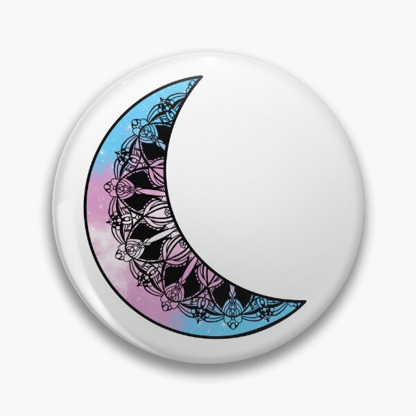 Item preview, LGBTQ+ Trans Pride Moon Galaxy Mandala designed and sold by Lady Luana Illustrations.