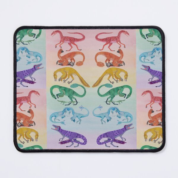 Item preview, Rainbow dinosaur college mixed media designed and sold by WolfRaven Creations.