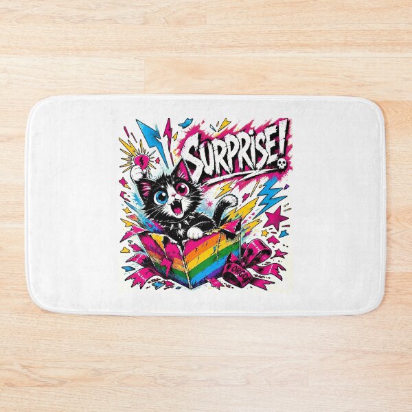 Item preview, Kawaii Punk Surprise Kitten Edgy Rainbow Birthday Box designed and sold by chattsuede.