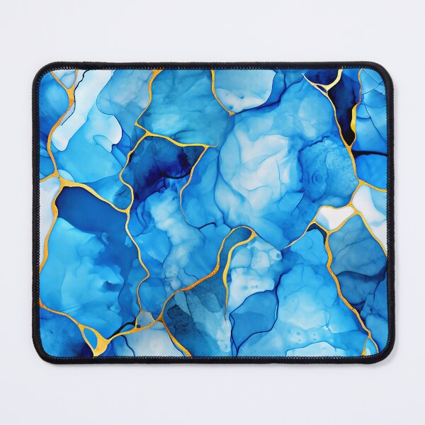 Item preview, Calming Blue Hues With Golden Accents Marbled Abstract  designed and sold by DEC02.