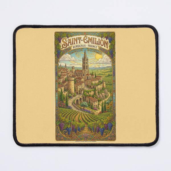 Item preview, Saint-Émilion Art Nouveau Poster designed and sold by travelwitheric.