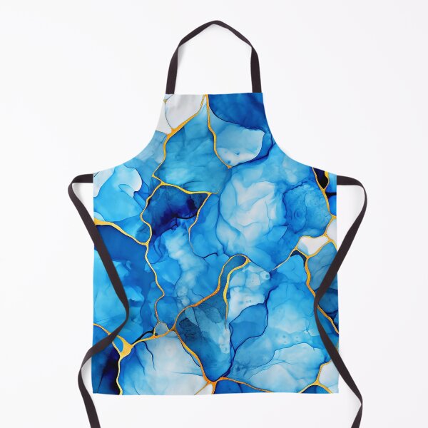Item preview, Calming Blue Hues With Golden Accents Marbled Abstract  designed and sold by DEC02.