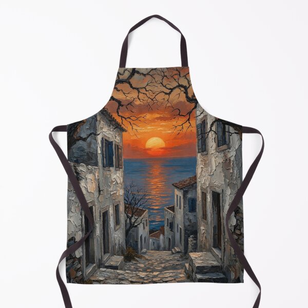 Item preview, Mediterranean Coastal Town Sunset Ocean View designed and sold by Davidaccio Collection .