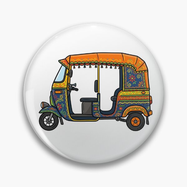 Item preview, Indian tuk tuk rickshaw colorfull exotic design desi tshirt design trending  designed and sold by ZenDesigner.