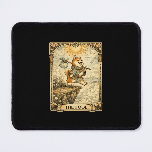 Item preview, The Fool Tarot Card Shiba Inu Funny Dog Kawaii Japanese Art designed and sold by YokaiInk.