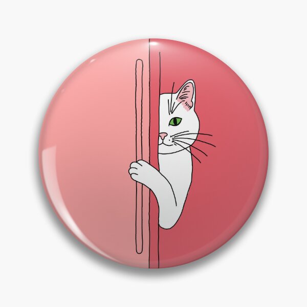 Item preview, Peekaboo Cat Hiding Colour Illustration designed and sold by Evil B Creative.