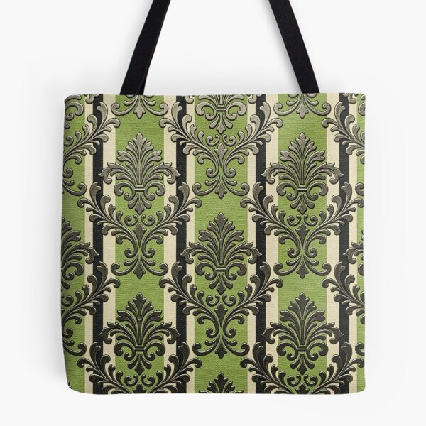 Item preview, Green Apple Striped Damask designed and sold by DesignsByPrnces.