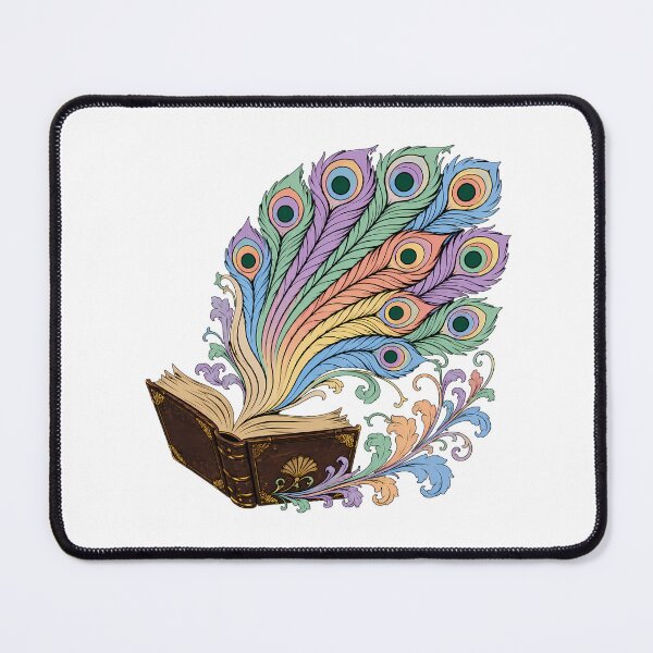 Item preview, Peacock Feather Book Lover Magical Library Vintage designed and sold by chattsuede.
