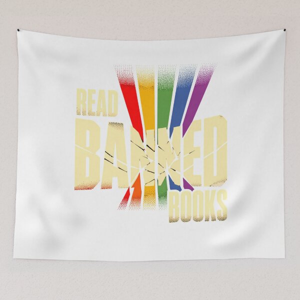 Item preview, Read Banned Books Rainbow LGBTQ Activist Typography designed and sold by chattsuede.