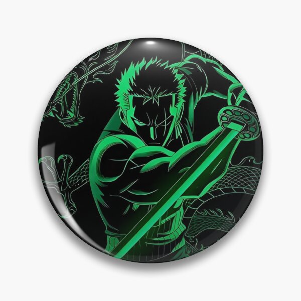 Item preview, Zoro | Neon Dragon Swordsman Warrior – Green Samurai Anime Inspired Sword Art designed and sold by Dyan4.