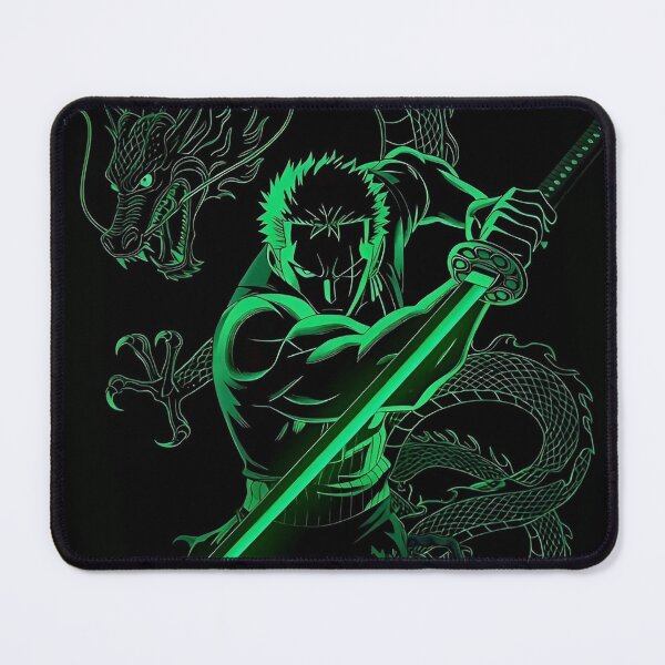 Item preview, Zoro | Neon Dragon Swordsman Warrior – Green Samurai Anime Inspired Sword Art designed and sold by Dyan4.