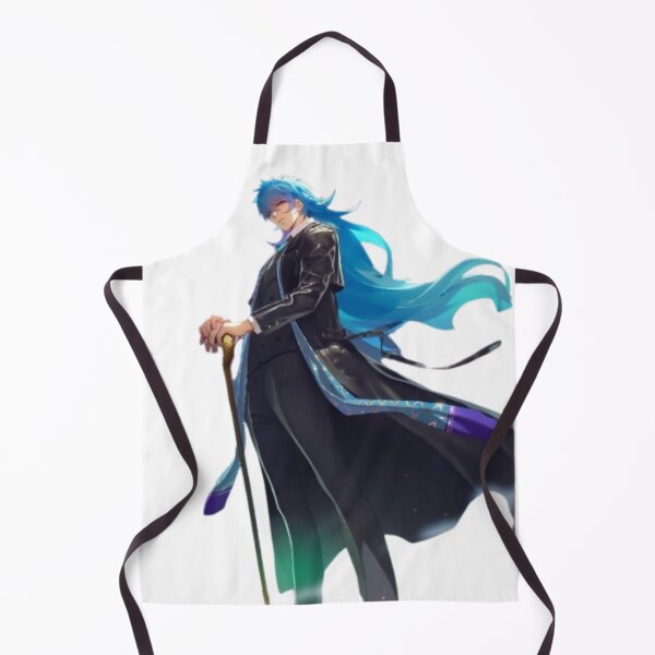 Item preview, Mystic Blue-Haired Sorcerer | Fantasy Anime Character Art designed and sold by MeowLoka ⭐⭐⭐⭐.