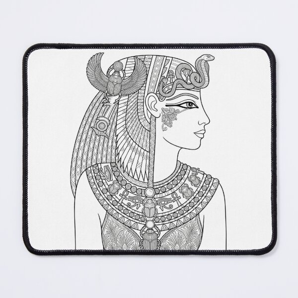 Item preview, Egyptian Queen Coloring Page | Ancient Egypt Line Art Illustration designed and sold by Queen Cleopatra.