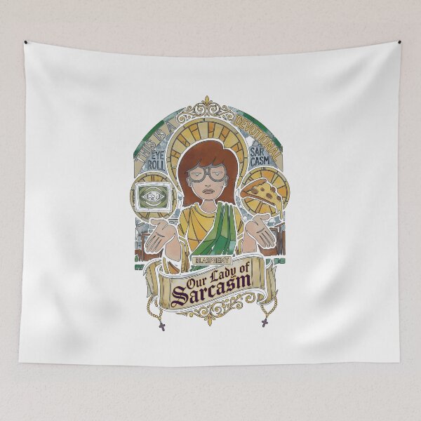 Item preview, Lady Sarcasm Stained Glass Parody Art designed and sold by Noheqa.