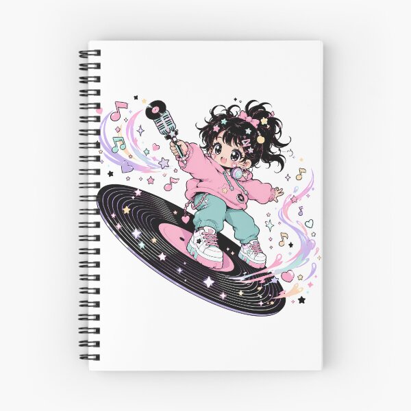 Item preview, Kawaii Vinyl Anime Girl Cute Chibi Retro DJ designed and sold by chattsuede.