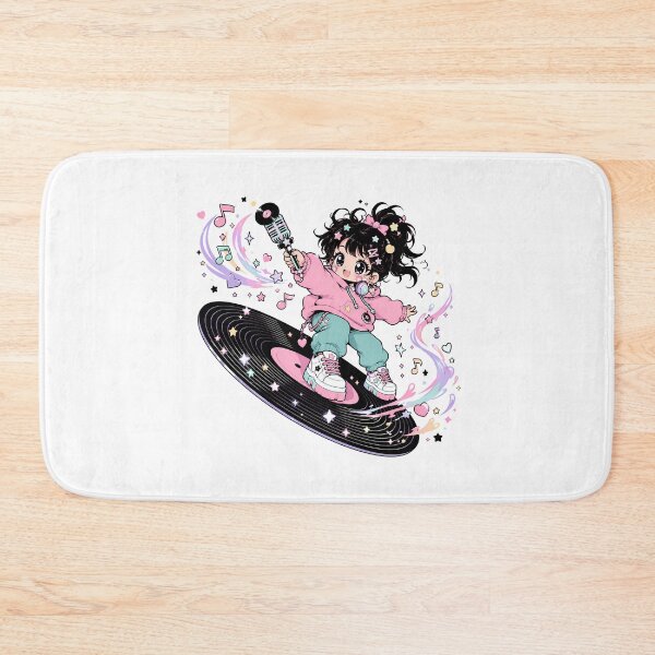 Item preview, Kawaii Vinyl Anime Girl Cute Chibi Retro DJ designed and sold by chattsuede.