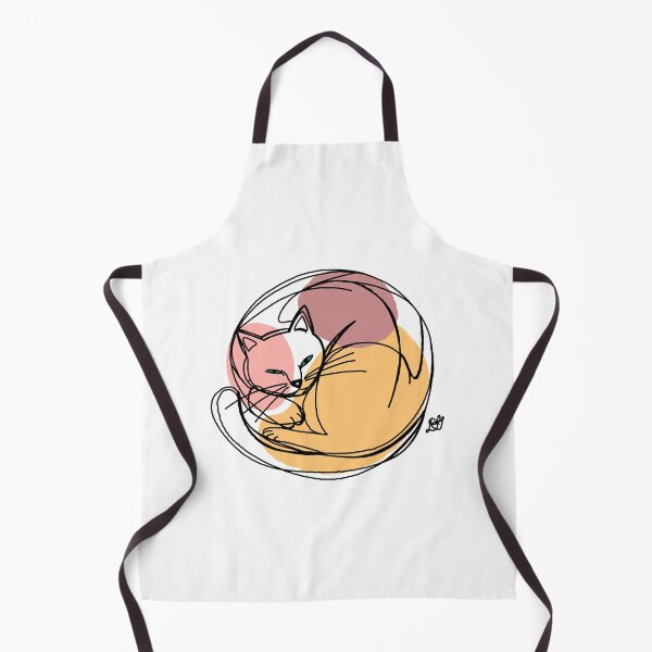 Item preview, Curled Sleeping Cat Line Art Print designed and sold by Evil B Creative.
