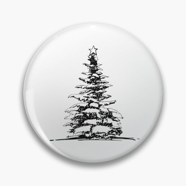 Item preview, Christmas tree hand drawn sketch  designed and sold by midsketcher.