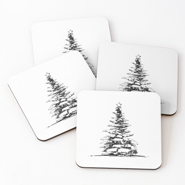 Item preview, Christmas tree hand drawn sketch  designed and sold by midsketcher.