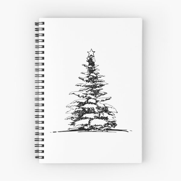 Item preview, Christmas tree hand drawn sketch  designed and sold by midsketcher.