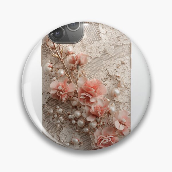 Item preview, Pearl & Lace Floral iPhone Case designed and sold by CraftedPattern.