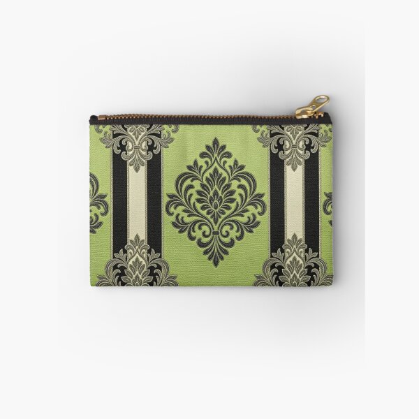 Item preview, Matte Green Apple Striped Damask designed and sold by DesignsByPrnces.
