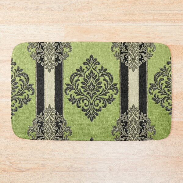Item preview, Matte Green Apple Striped Damask designed and sold by DesignsByPrnces.
