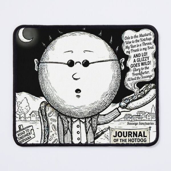 Item preview, The Epic Journal of the Hotdog Poemer: Bun Voyage! (Glizzy Art) designed and sold by Surreal Characters & Cute Pups.