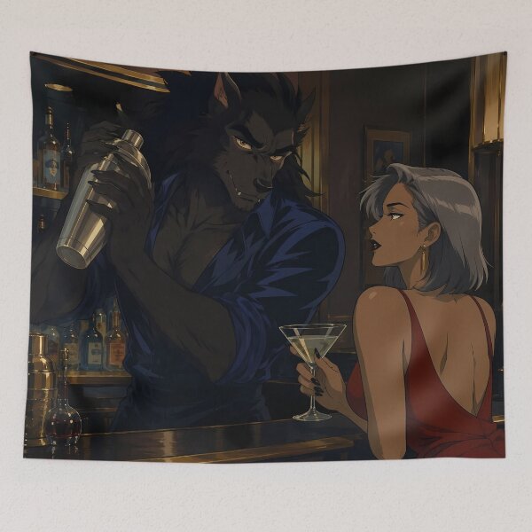 Item preview, The Wolf Behind The Bar designed and sold by  Hollow Moon Studios..