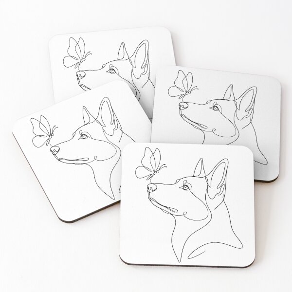 Item preview, Minimalist German Shepherd And Butterfly Dog Lover designed and sold by MintedMinds.