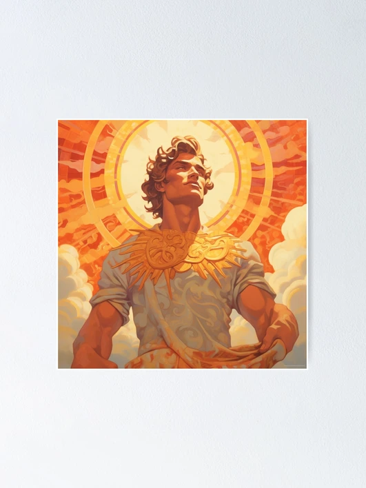 太陽神(Sun god) 油絵 Sun God