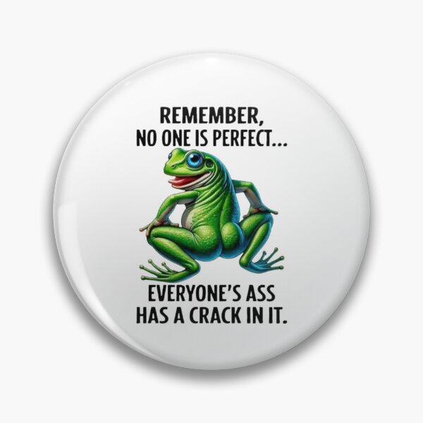 Item preview, Funny Frog Meme Nobody Is Perfect designed and sold by A touch of creativity.