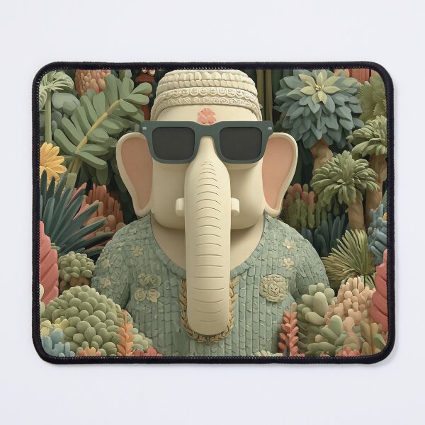 Item preview, Ganesha 3D Art Toy Minimalist Tropical Forest Poster designed and sold by PANNARUK THAILAND.