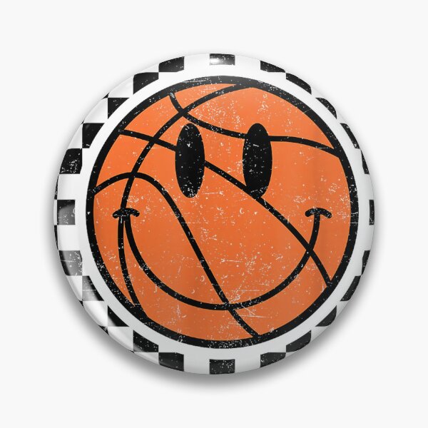 Item preview, Game Day Basketball Smile Face Checkered Retro Vintage Style T-Shirt designed and sold by KTY-NUSS.