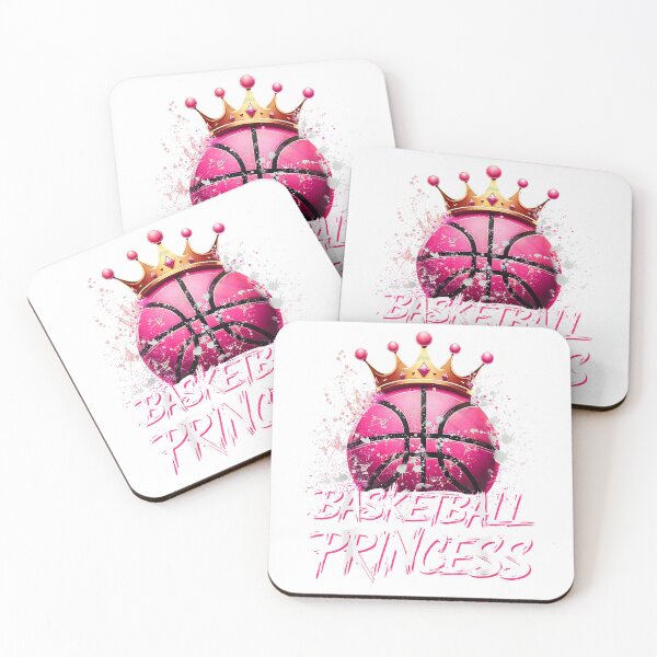 Item preview, Girls Basketball Princess Pink Basketball Ball Crown Women T-Shirt designed and sold by gidget-gadget.