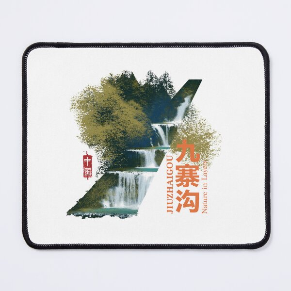 Item preview, Majestic Jiuzhaigou Nature In Layers Waterfall Design designed and sold by EdvvinStudios.
