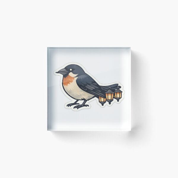 Item preview, Lantern Finch Artistic Bird Illustration designed and sold by Naviora.