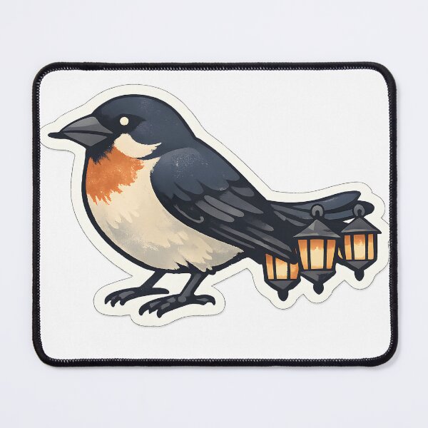 Item preview, Lantern Finch Artistic Bird Illustration designed and sold by Naviora.