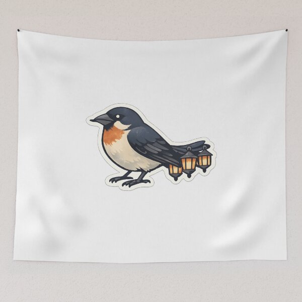Item preview, Lantern Finch Artistic Bird Illustration designed and sold by Naviora.