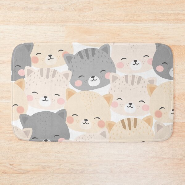 Item preview, Cute Cat Pattern | Kawaii Cat Seamless Print for Cat Lovers designed and sold by RJACreative.