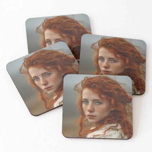 Item preview, Wild Red Hair and Freckles – Ethereal Portrait of a Celtic Beauty designed and sold by WhimsyWink.