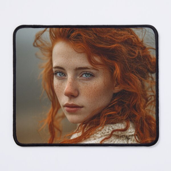 Item preview, Wild Red Hair and Freckles – Ethereal Portrait of a Celtic Beauty designed and sold by WhimsyWink.