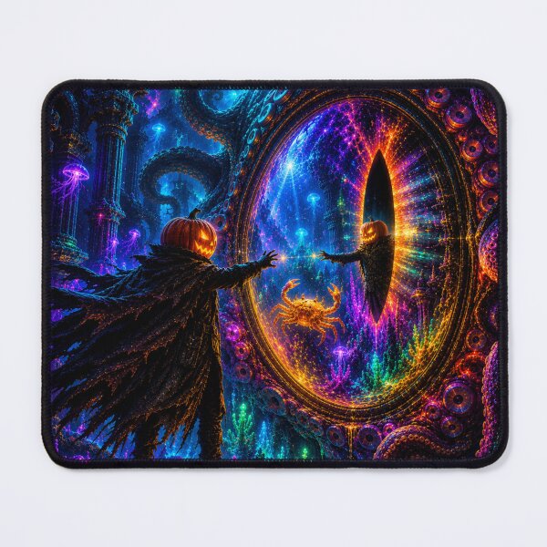Item preview, Headless Horseman Mirror Navigator – Underwater Gothic Fantasy Art designed and sold by TheHorsemanRidesAgain.