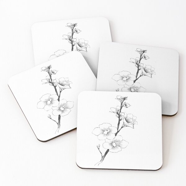 Item preview, Beautiful dogwood flower sketch  designed and sold by midsketcher.