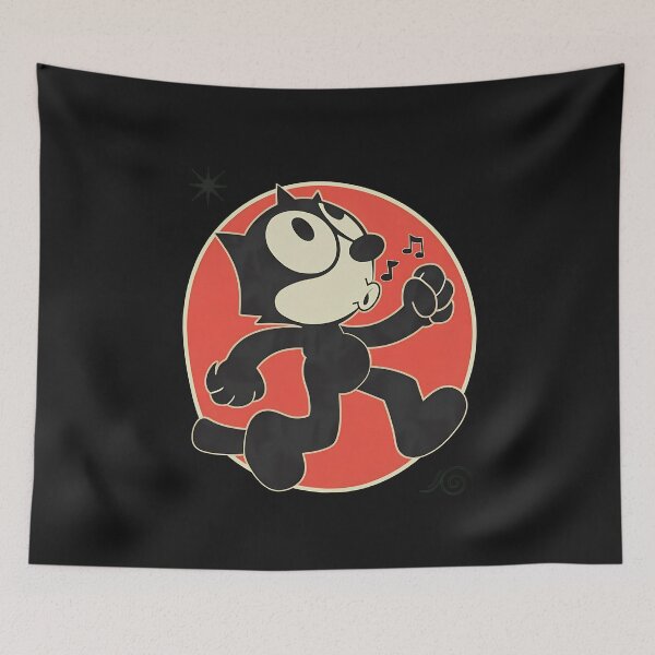 Item preview, Retro Running Cat Whistling Vintage Style designed and sold by folk-4-arts.
