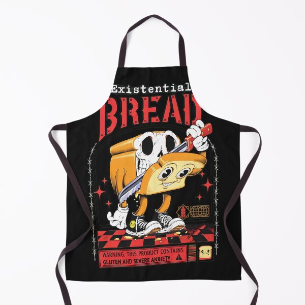 Item preview, Existential Bread Skull Knife Anxiety Graphic designed and sold by folk-4-arts.