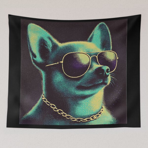 Item preview, Neon Cool Chihuahua Vibes designed and sold by ClubVacay.