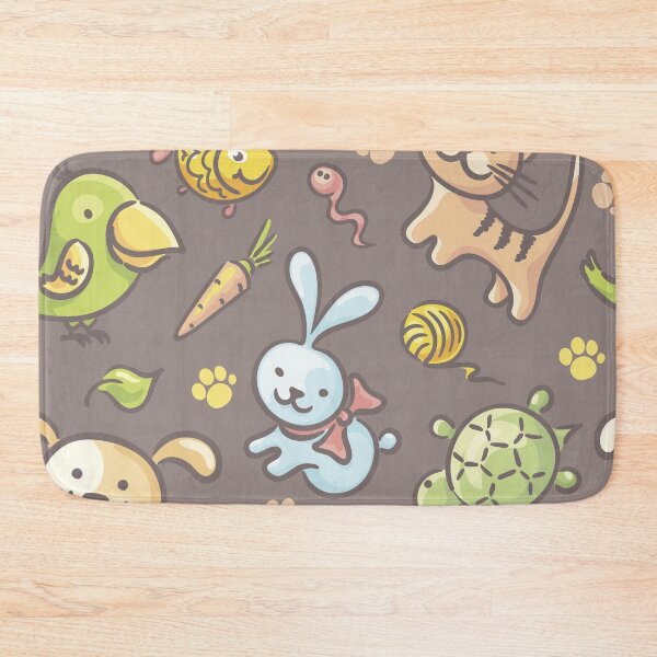 Item preview, Cute Pet Friends Pattern | Kawaii Animal Seamless Print for Pet Lovers designed and sold by RJACreative.