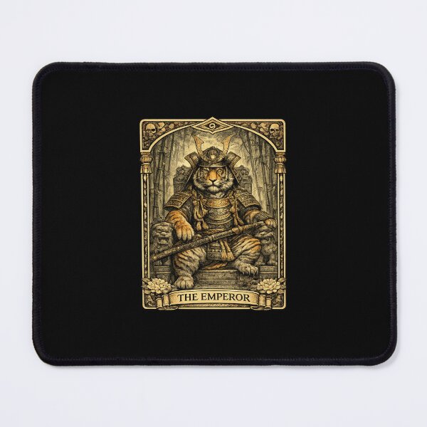Item preview, The Emperor Tarot Card Japanese Tiger Samurai Shogun Art designed and sold by YokaiInk.